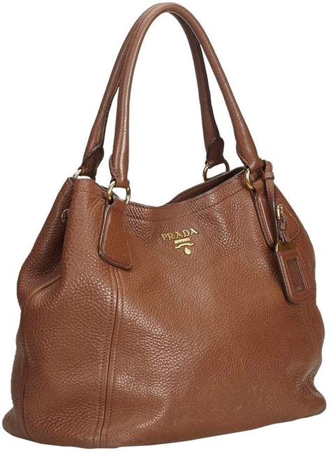 shjopper prada martellata usata|Leather handbag Prada Brown in Leather .